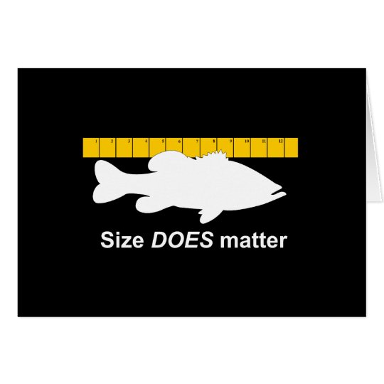 "Size Does Matter" - Funny bass fishing Card