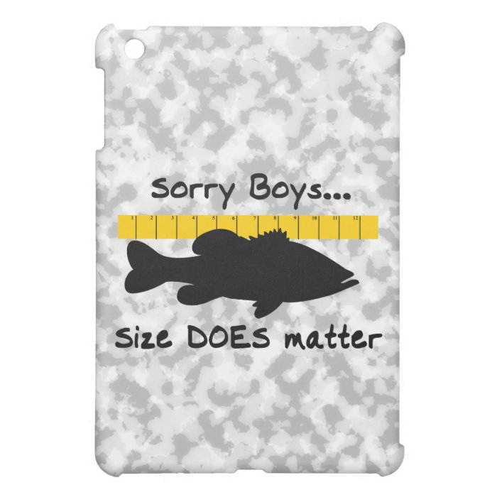 "Size Does Matter"   Funny bass fishing Case For The iPad Mini