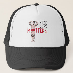 Size does matters with vintage bodybuilder trucker hat