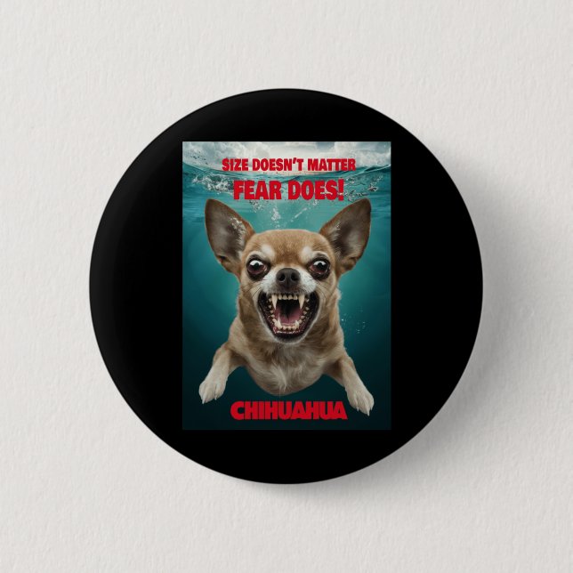 Size Doesn't ...fear Does! Sticker  Button (Front)