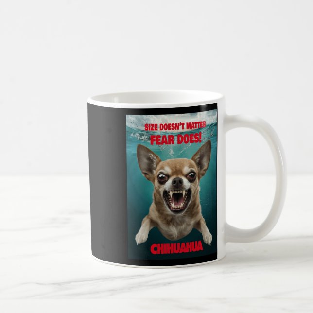 Size Doesn't ...fear Does! Sticker  Coffee Mug (Right)