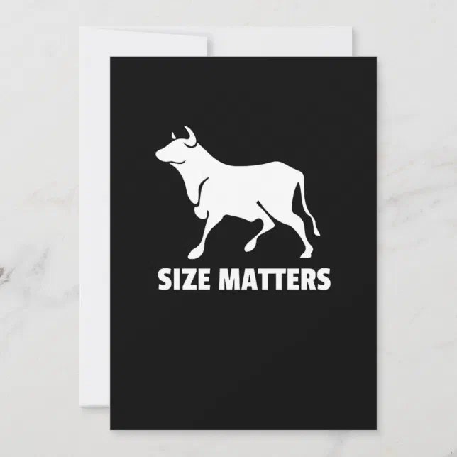 Size Matters Bull Cuckold Hotwife Design Invitation Zazzle