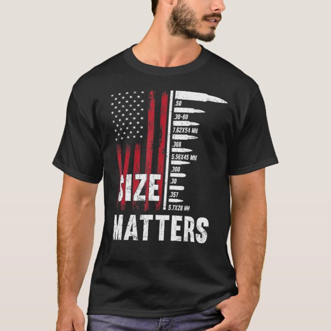 size matters bullet 2nd Amendment triggernometry U T-Shirt (Front)
