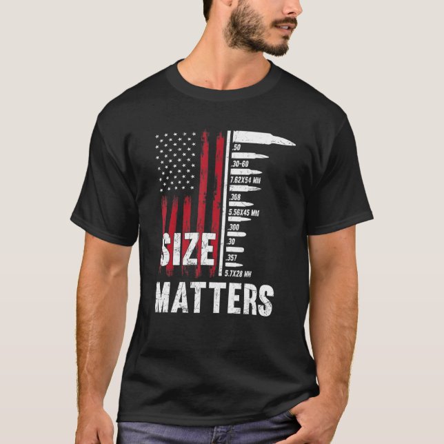 size matters bullet 2nd Amendment triggernometry U T-Shirt (Front)