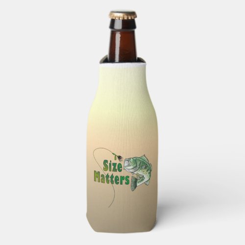 Size Matters Funny Fishing Bottle Cooler