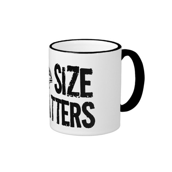 Size Matters Funny Fishing Design Coffee Mug