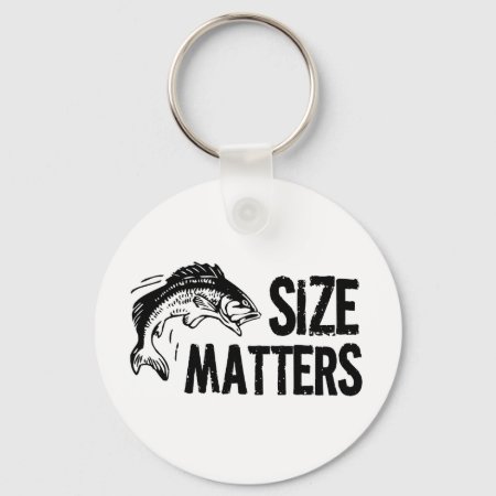 Size Matters! Funny Fishing Design Keychain