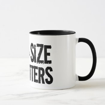 Size Matters! Funny Fishing Design Mug by RedneckHillbillies at Zazzle