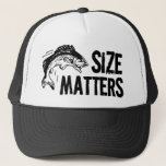 Size Matters! Funny Fishing Design Trucker Hat at Zazzle