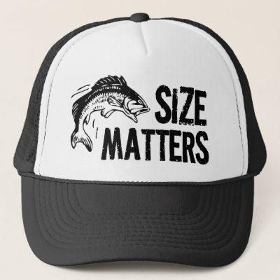 Size Matters! Funny Fishing Design Trucker Hat