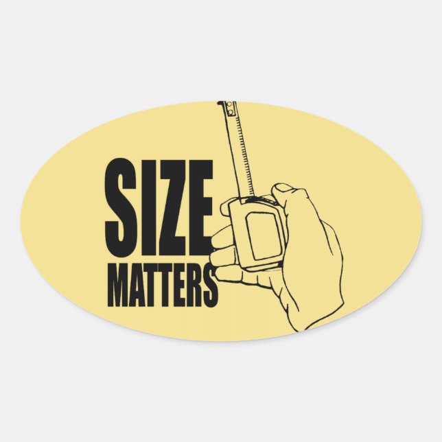 SIZE MATTERS OVAL STICKER (Front)