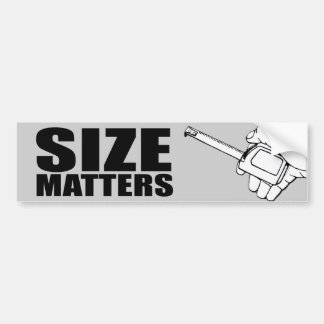 SIZE MATTERS -.png Bumper Sticker
