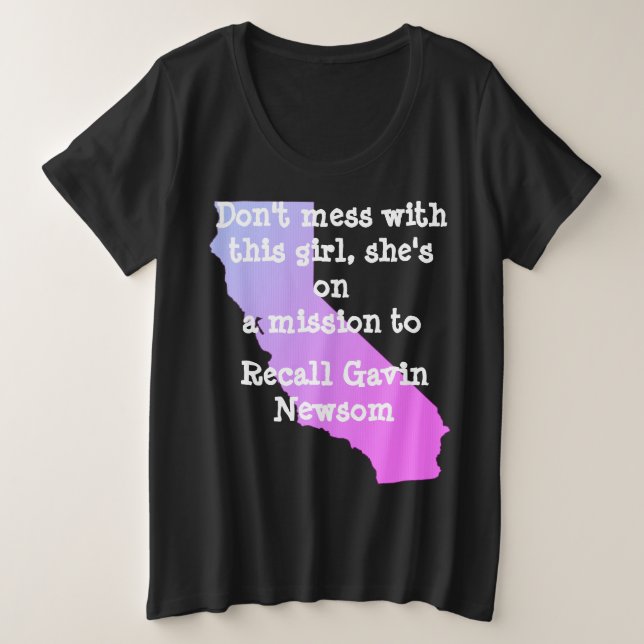 Sizes 1x through 4x plus size T-Shirt (Design Front)