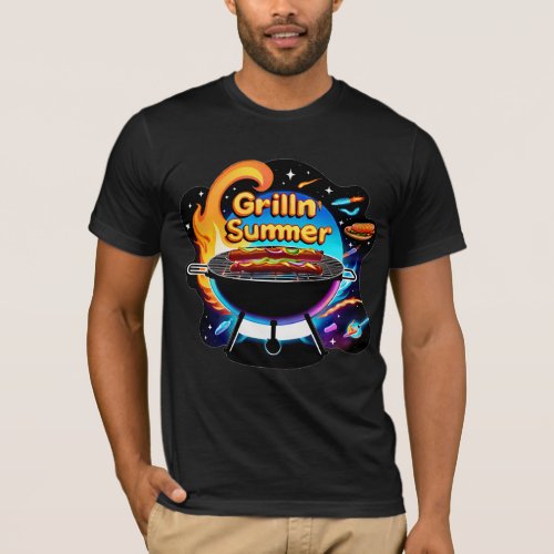 Sizzle and Relax Grillin and Chillin All Summer T_Shirt