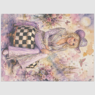 Sizzle in Lavender Dolly Decoupage Paper