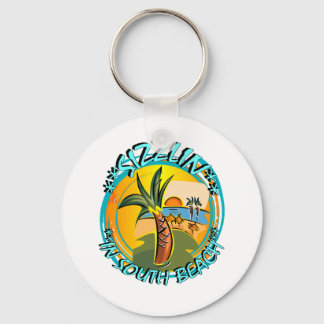 Sizzlin In South Beach Keychain