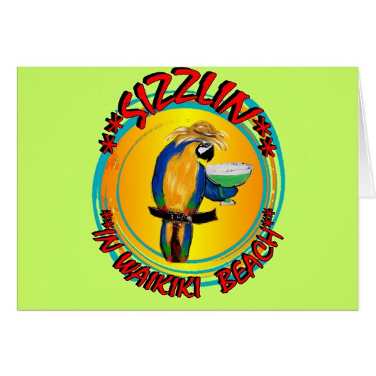SIZZLIN PARROTS CARDS (Front Horizontal)