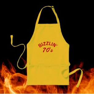 Sizzlin' Seventies Birthday Milestone Adult Apron