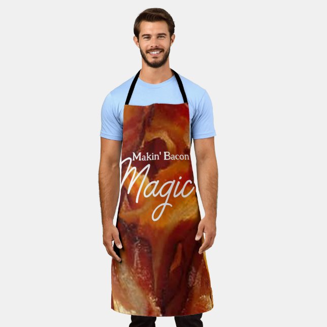 Sizzling Bacon Apron: Customize Your Cooking Style Apron (Worn)