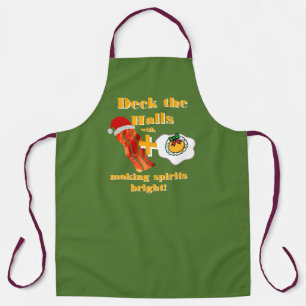 Sizzling Bacon & Eggs, Funny Holidays Christmas Apron