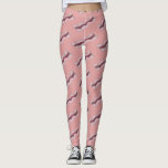 Sizzling Bacon Strips Breakfast Meat Food Leggings<br><div class="desc">Leggings feature an original marker illustration of a strip of sizzling bacon on a pink background. Great for your favorite foodie!</div>