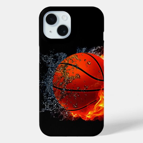Sizzling Basketball iPhone 15 Case