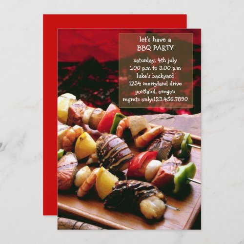 Sizzling BBQ Party Invitation