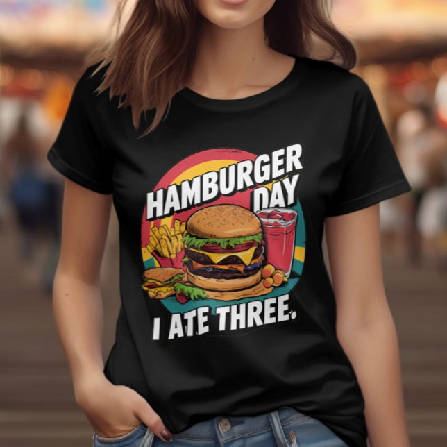 Sizzling Burger Delight With Golden Fries and Refr T-Shirt (Creator Uploaded)