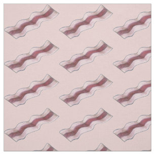 Sizzling Fried Greasy Bacon Slice Breakfast Food Fabric