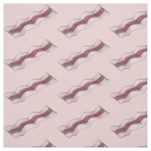 Sizzling Fried Greasy Bacon Slice Breakfast Food Fabric