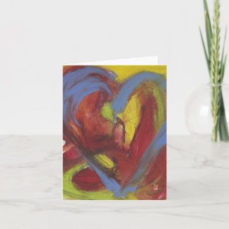 Sizzling Heart Letterpress Thank You Card