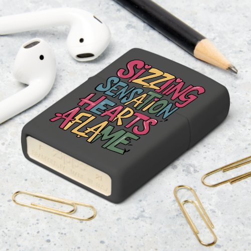 Sizzling Hearts Aflame Zippo Lighter