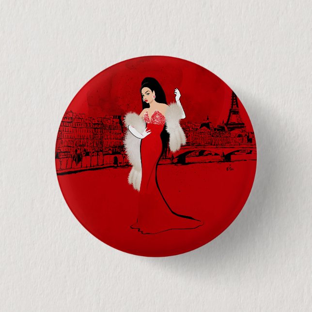 Sizzling in Paris Button (Front)