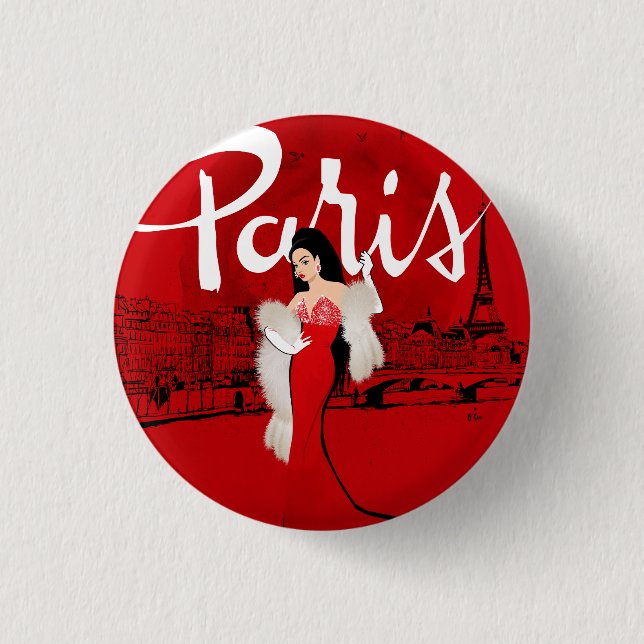 Sizzling in Paris Button (Front)