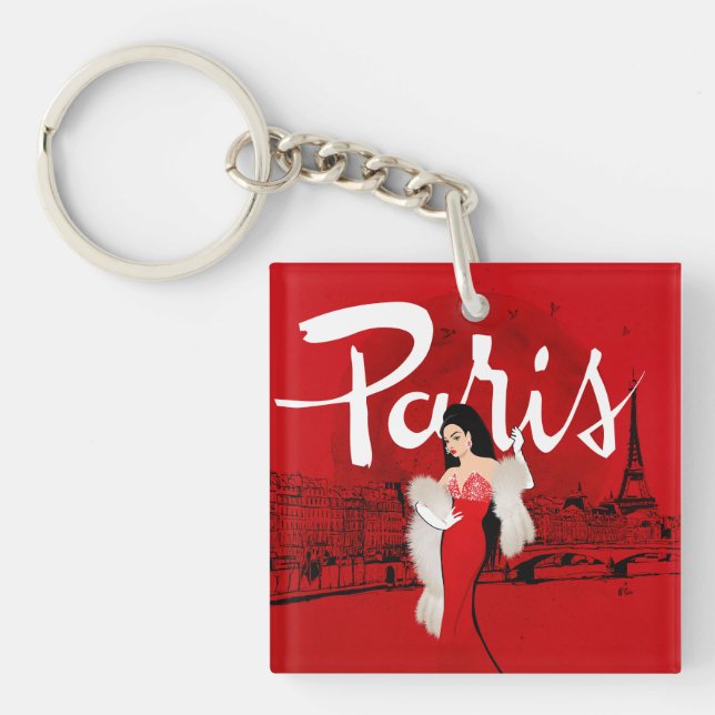 Sizzling in Paris Keychain (Front)