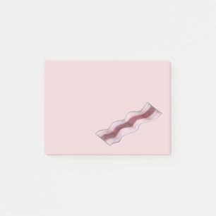 Sizzling Pink Bacon Strip Foodie Meat Post Its Post-it Notes