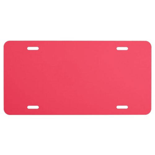 Sizzling Red Solid Color License Plate