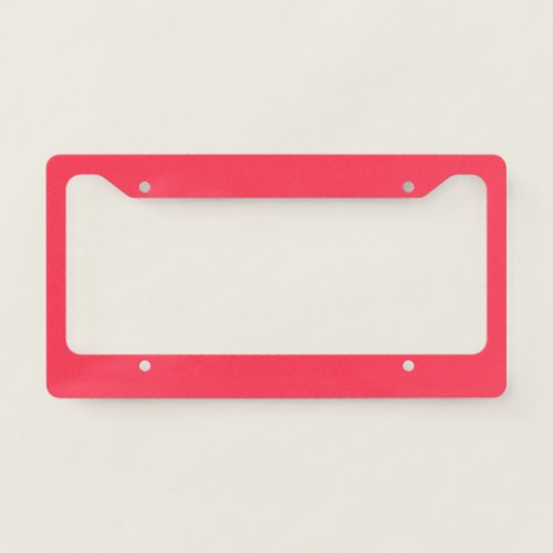 Sizzling Red Solid Color License Plate Frame