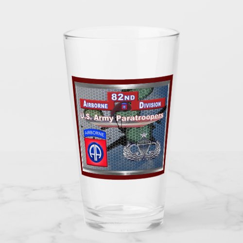 Sizzling Senior Jump Wings 82nd Airborne Division Glass
