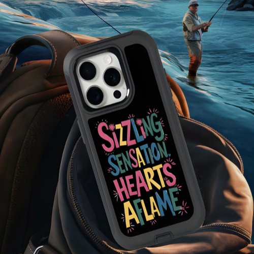 Sizzling Sensation Hearts Aflame iPhone 15 Pro Case