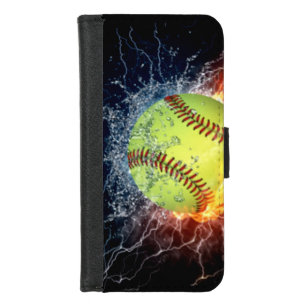 Sizzling Softball iPhone 8/7 Wallet Case