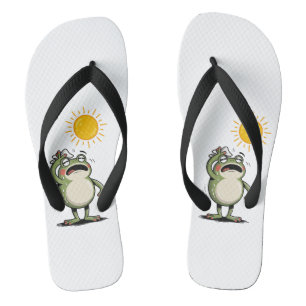Sizzling Summer Frog Women's Flip-Flops Flip Flops