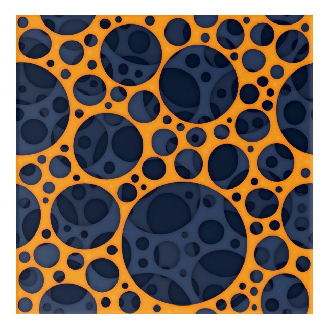 Sizzling Trippy Abstract Lava Holes Design Pattern Acrylic Print (Front)