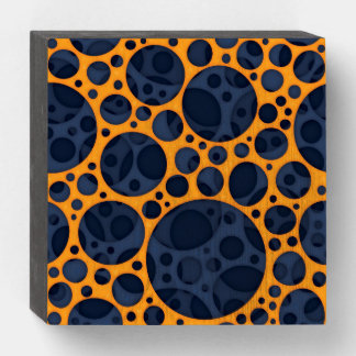 Sizzling Trippy Abstract Lava Holes Design Pattern Wooden Box Sign