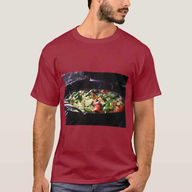 Sizzling Veggie Pan Print Tee (Front)