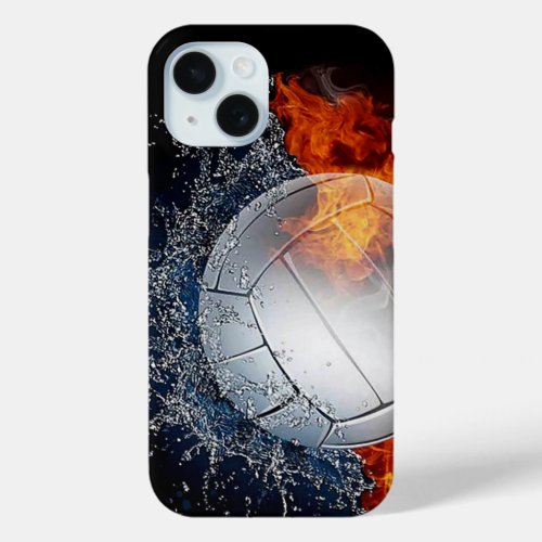 Sizzling Volleyball iPhone 15 Case