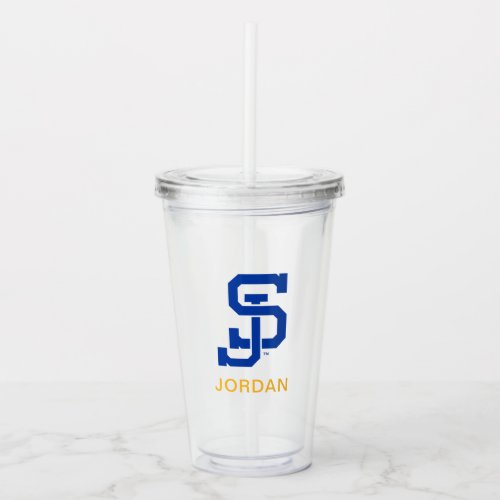 SJ Spartans logo Acrylic Tumbler