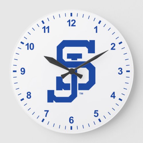SJ Spartans logo Large Clock