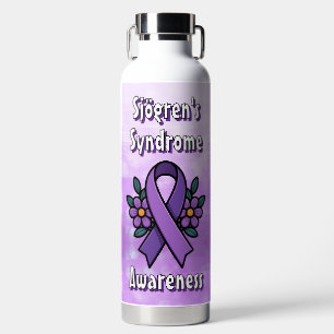 Sjögren's Awareness Purple Ribbon Water Bottle