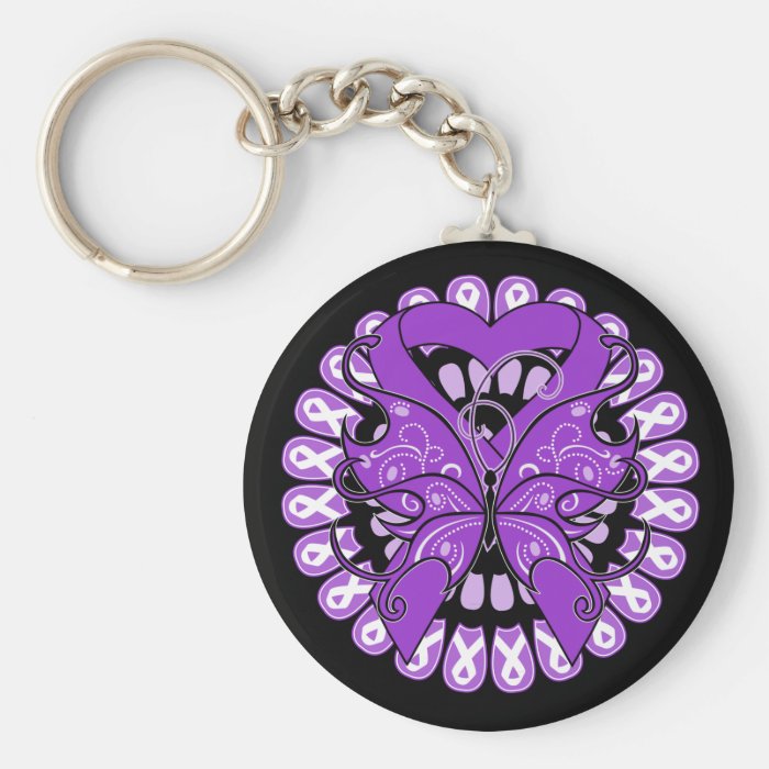 Sjogren's Syndrome Circle of Ribbons Keychains